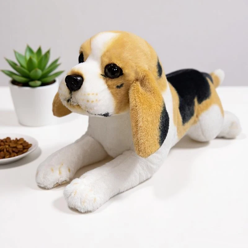

50cm Realistic Beagle Dog Plush Toys Puppy Stuffed Animals Doggy Dolls Soft Sofa Cushion Girls Boy Kids Birthday Gift Home Decor