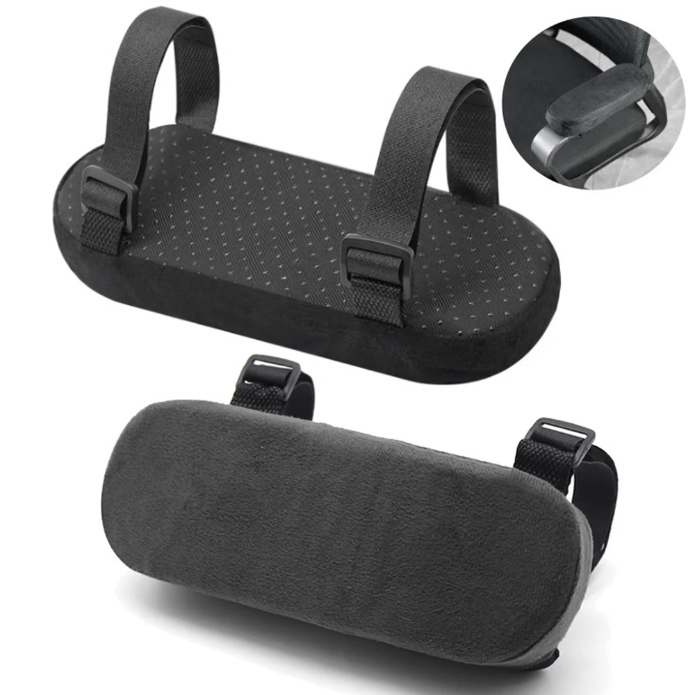 

2 PC Thick Memory Foam Office Gaming Chair Armrest Cushions Ergonomic Elbow Rest Pressure Relieving Support Pillows