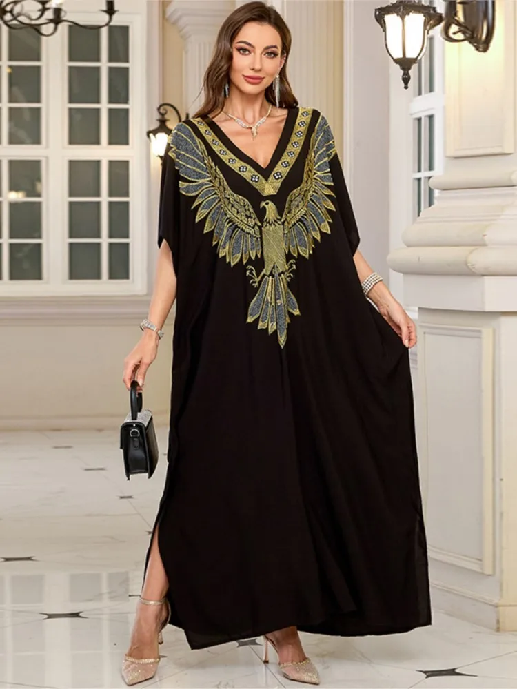 Zomer Cover Ups Vrouwen Badpak Half Mouw Gewaden Badpak 2026 Nieuwe Borduren Strand Vakantie Maxi Jurken Cover-Up