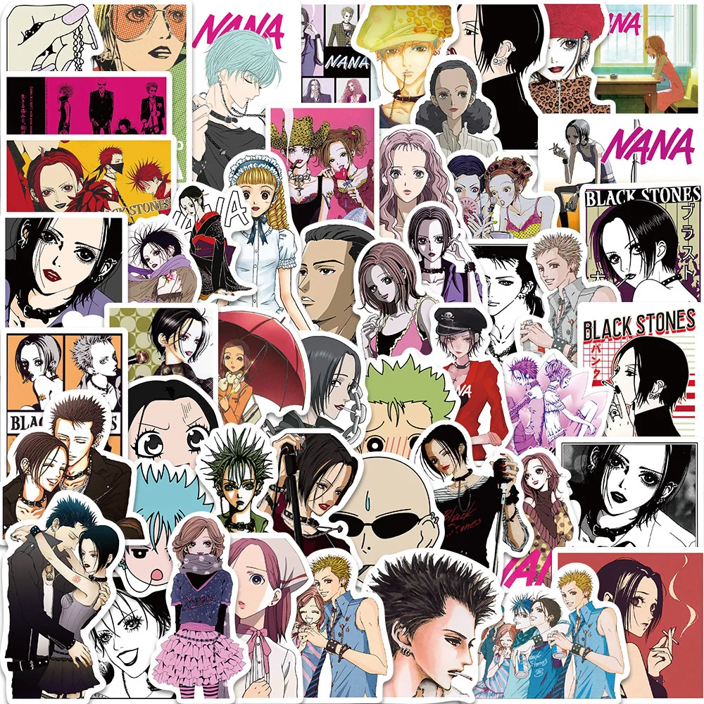 50/100pcs Cartoon Mix Demon Slayer NANA Anime Stickers Decals Skateboard Laptop Motorcycle Graffiti Waterproof Sticker Kids Toys