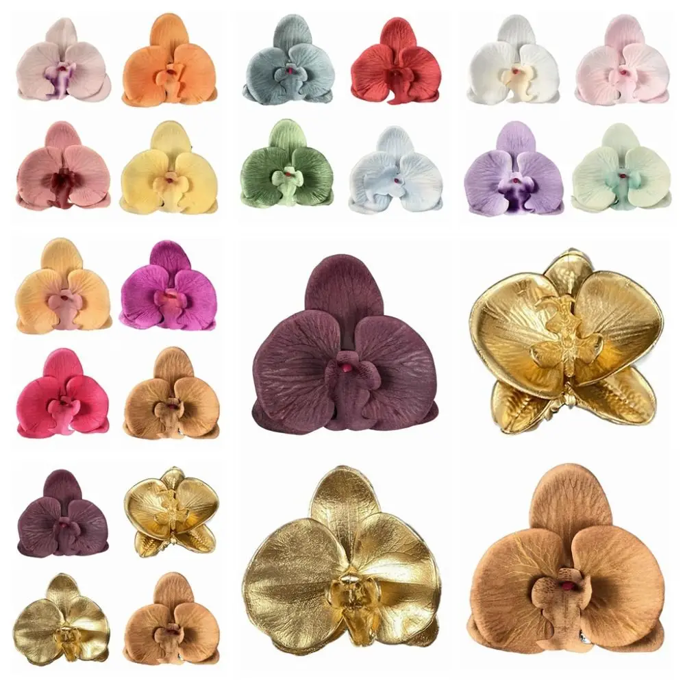 Korean Style Butterfly Orchid Artificial Flower Handmade Scrapbooking Artificial Butterfly Orchid DIY 11cm