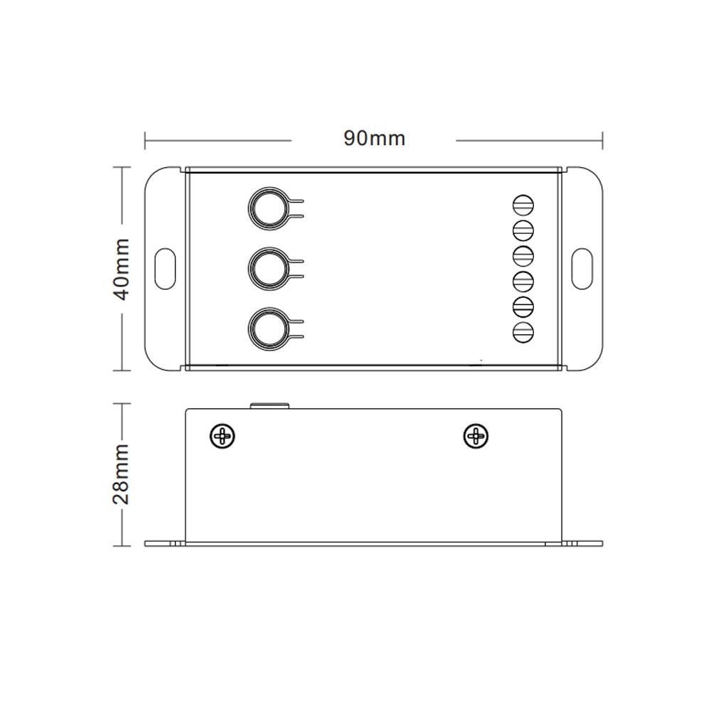 CENFAYA  LED Dimmer Switch and dimming by 3 buttons 1CH 20A 480W Power DC 12-24V Controller Push Switch smoothly Dimming Funtion