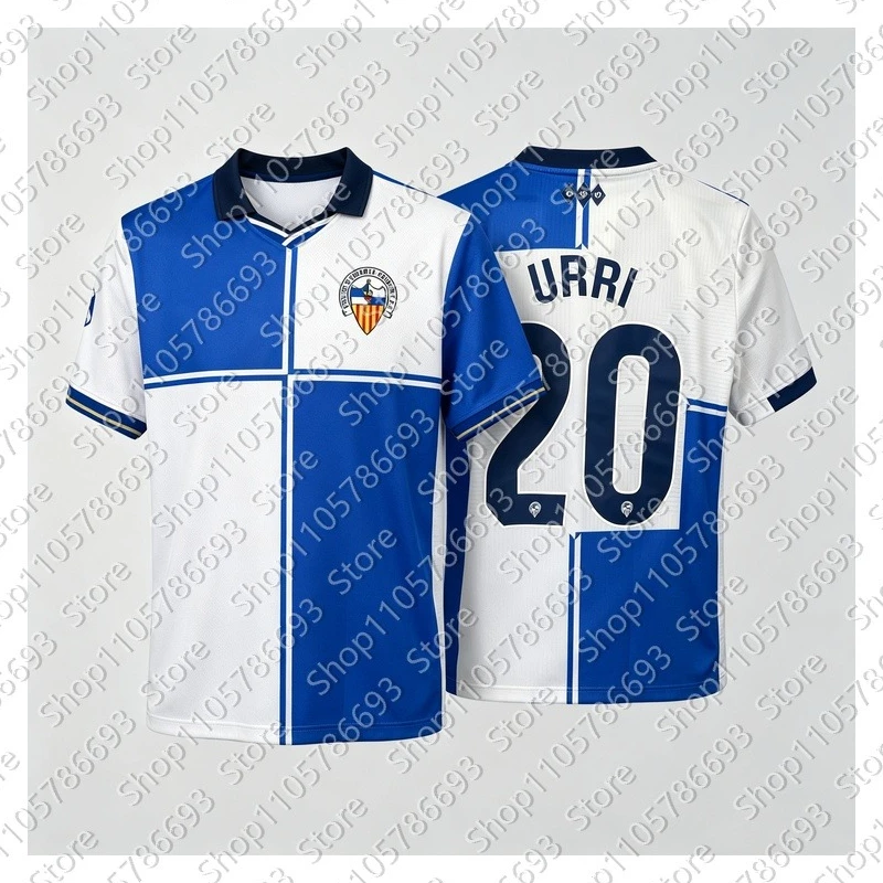 2026 Novas Camisas de Futebol Sabadell Temporada 26-27 – Camiseta Esportiva Masculina 3D de Manga Curta Respirável com Gola Lapela