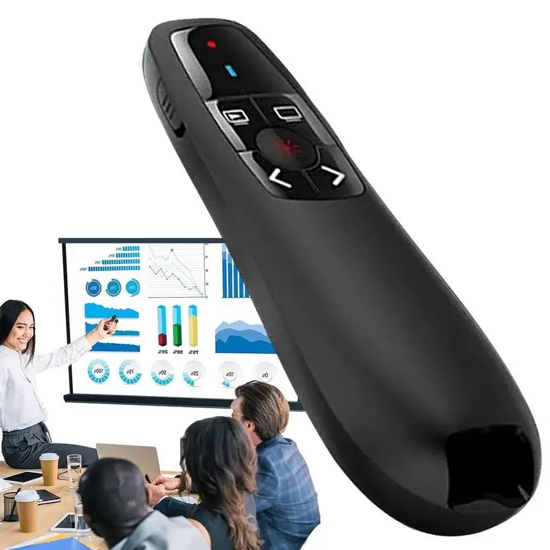 PPT Slide Advancer Pen 2.4GHz Wireless Powerpoint Pen Presentation Clicker USB Remote Control F-lip Presenter Pointer