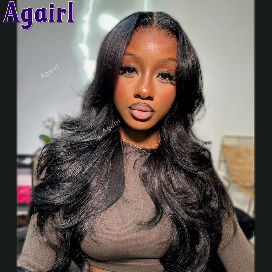 Ash Brown Highlight Ready Go 6x4 Lace Closure Body Wave Human Hair Wigs Transparent 13X6 13X4 Lace Frontal Wigs for Black Women