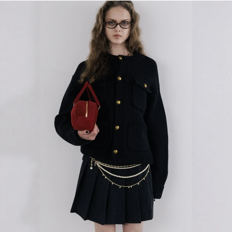 

Torowee 25 Новые плиссированные юбка-брюки в стиле JK из смесовой шерсти с высокой талией, повседневные, стандартная модель, осенний сезон, полиэстер