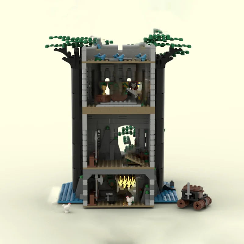 Château modèle Moc briques de construction le rivière pour hommes, technologie de construction, bloc modulaire, jouet à monter soi-même, cadeaux de vacances