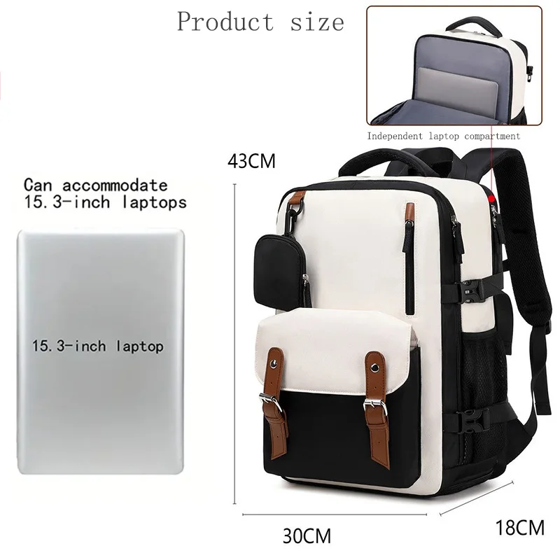 Geestock Waterproof Laptop Bag Travel Backpack For Women Men Carry On Backpack Airplane Cabin Bag Youth Student School Backpack