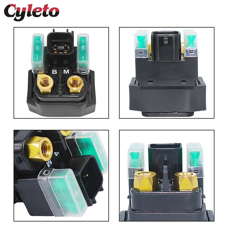 Cyleto Motorcycle Starter Solenoid Relay For Yamaha YP 400 Majesty Tmax XP500 XSR 700 XTribute XSR900 SCR950 XVS950 Bolt FJR1300