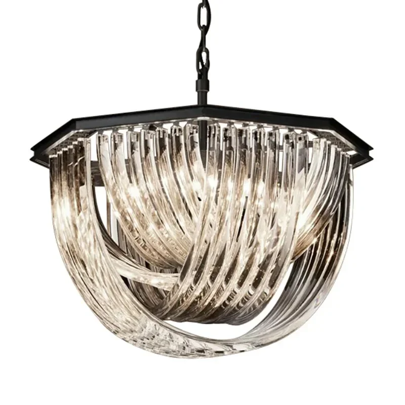 American Black Metal E14 Led Pendant Lights Retro Loft Adjustable Chain Hanging Lamp Living Room Luster Fixtures Lamps
