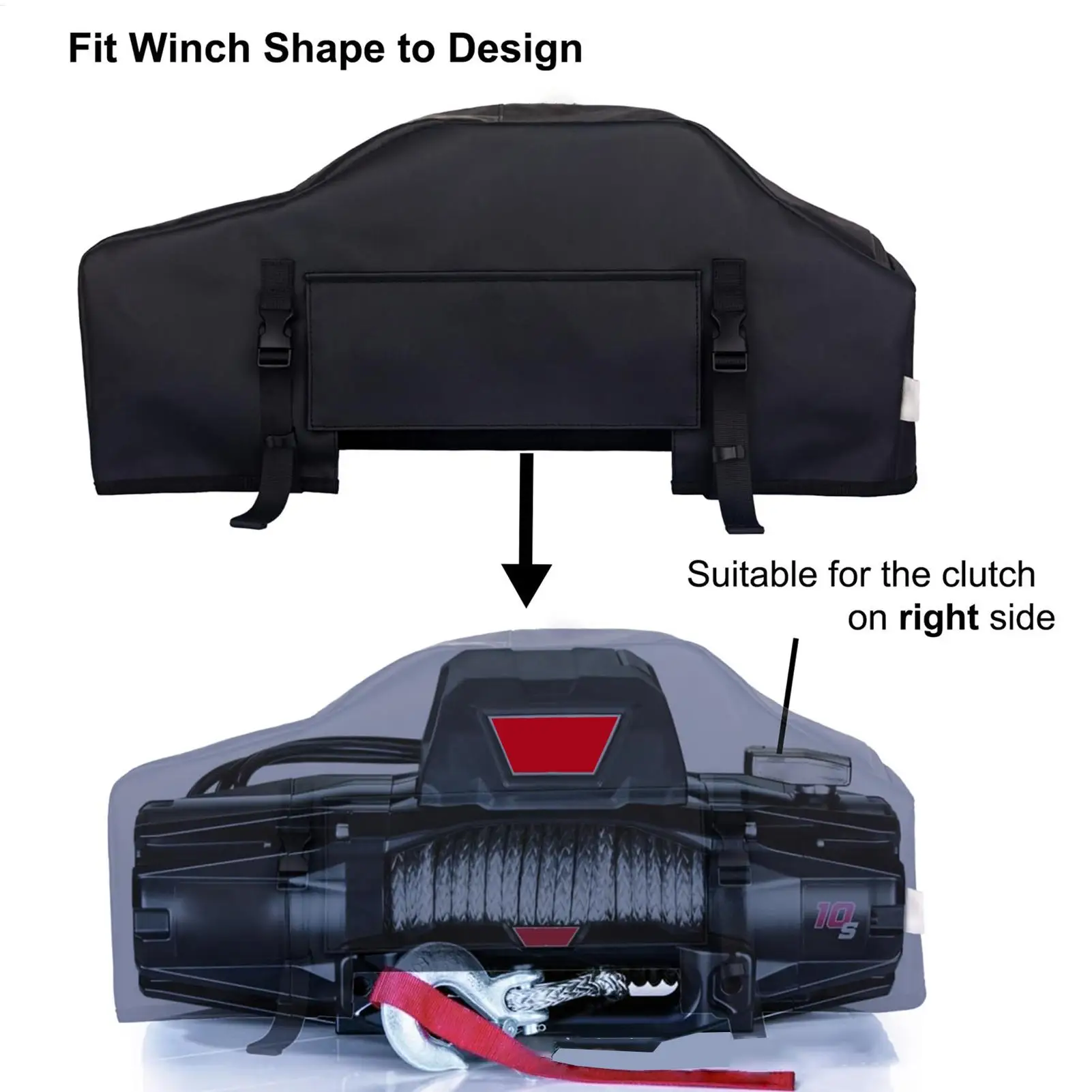 

Waterproof Winch Protective Cover Rainproof UV Oxford Cloth Protection Guard Winch Dust Cover Car Winch Cover Accessories