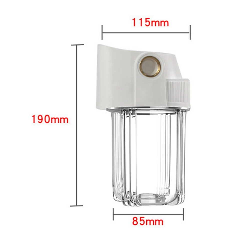 Prefilter Water Filter Bottle Tap Water Filter Container Explosion-Proof Bottle G1/2 Inch Interface Filters Shell