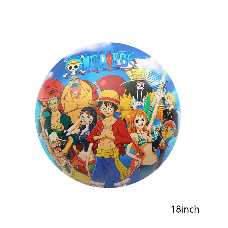 One Piece Franky Cyborg thema ballonboeket van folie en latex met blauwe latex voor anime verjaardagstaart tafeldecoratie
