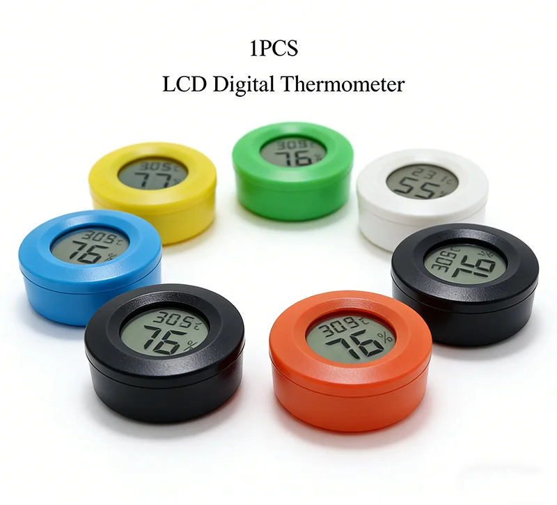 

1PCS LCD Digital Thermometer Electronic Temperature Tester for Fridge Freezer Reptile Hygrometer with Embedded Sensor