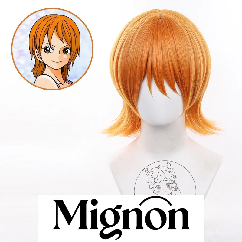 

Миньон Нами Косплей Парик Оранжевый Колючие Короткие Волосы Длинная Голова Подарок на Хэллоуин