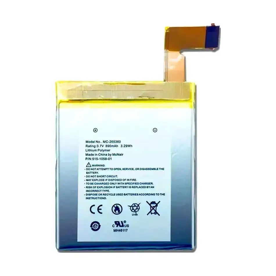 Batteria tablet 890Mah per Amazon Kindle 4 5 6 515-1058-01 MC-265360 D01100 S2011-001-S DR-A015 Versione metallica