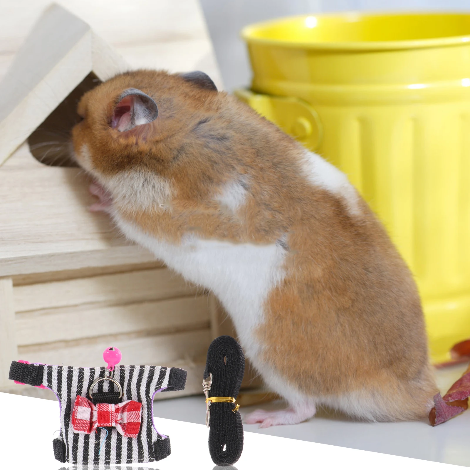 

2 Sets Rat Harness Small Animal Hamster Leash Portable Adjustable Cloth Accessory Comfortable Pet Fashion Elegant Design Outdoor