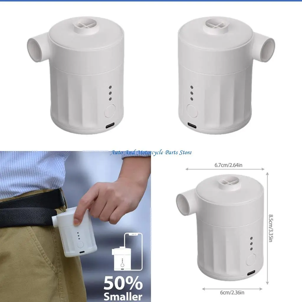 P9FD Dense ABS Substance Inflator With Overwarm Security For Inflatable Mattress Pool Dolls Travel Rudiments 4000mAh Battery