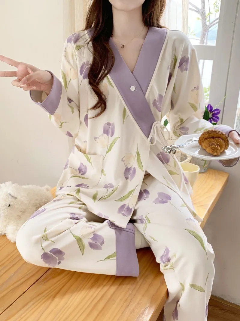 

Новое поступление: новая послеродовая одежда в китайском стиле, весенне-осенний комплект для кормления после родов, летняя ночная рубашка для беременных и комплект домашней одежды