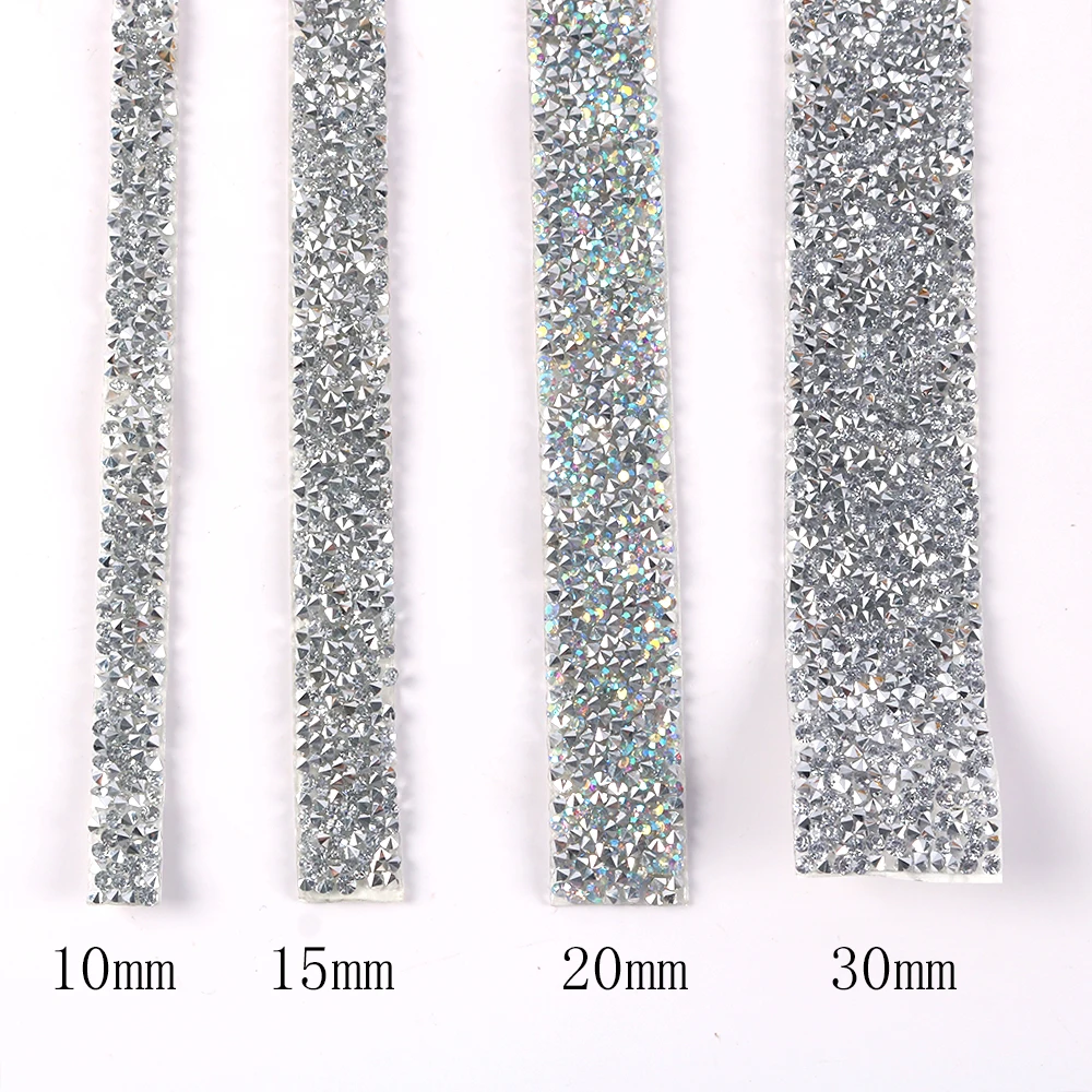 Rhinestone Chain Tape Trim Resin Diamond Belt Strip Double-sided Adhesive Self-adhesive Clothing Accessories DIY Accessories