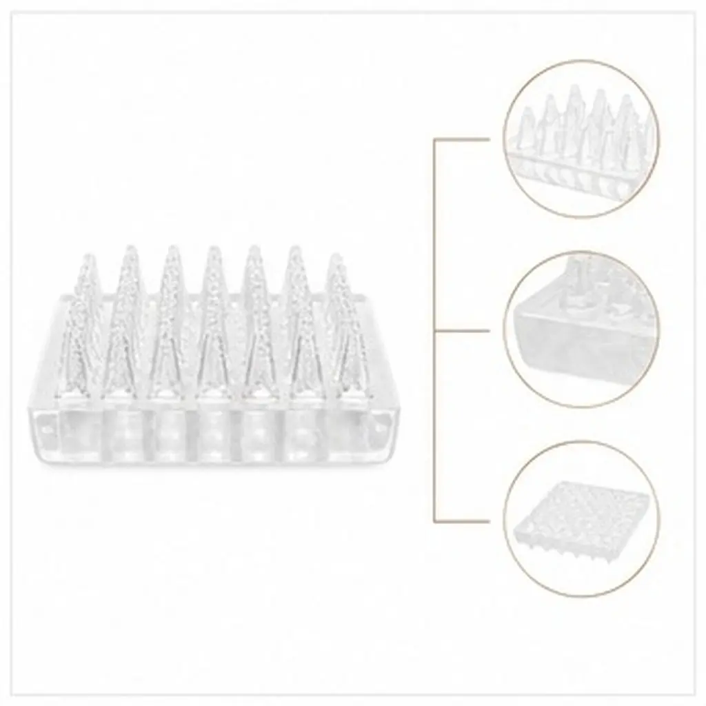 6Pcs Clear Square Furniture Foot Protectors Non-Slip Carpet Gripper Pads Spiked Bottom for Sofa Chair Table Legs Floor Scratch
