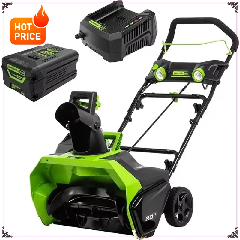 

Высокоэффективный бесщеточный аккумуляторный снегоочиститель 60 В, 20 дюймов (одна сцена), аккумулятор 5,0 Ач и зарядное устройство в комплекте