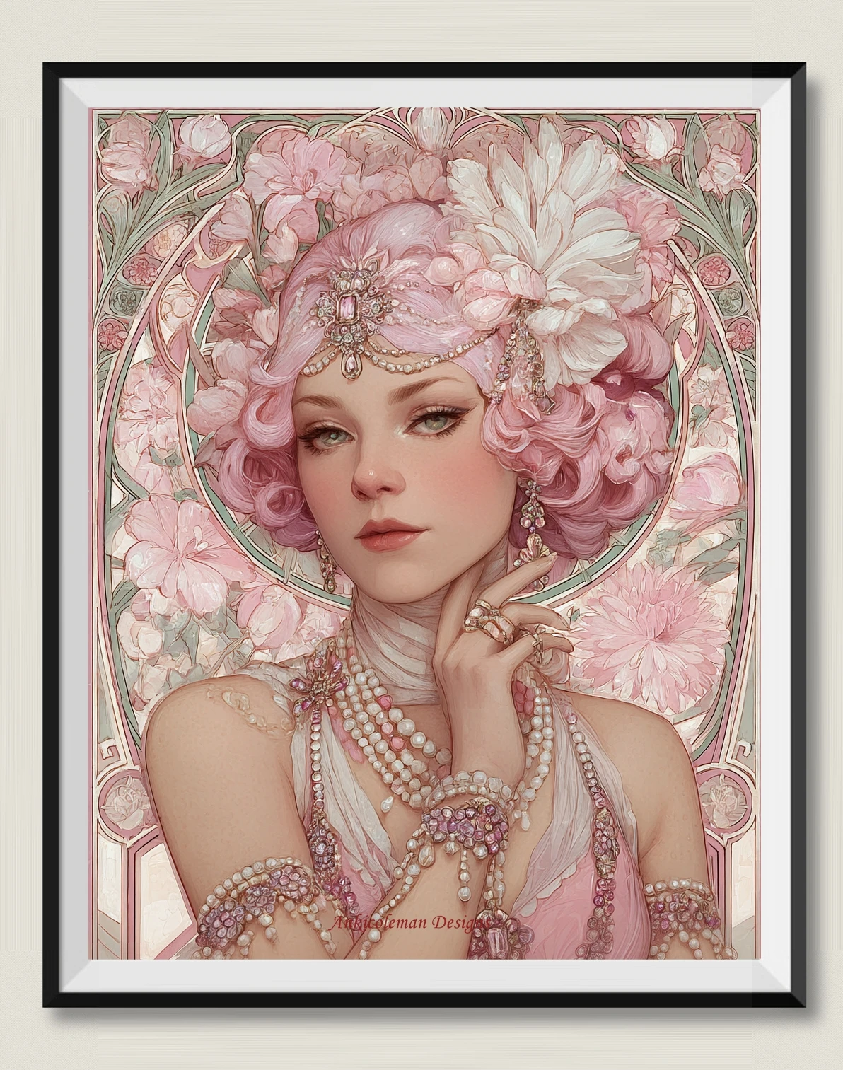 

Art Deco Lady 49 - Рукоделие для вышивания DIY DMC Высокое качество - Наборы для вышивки счетным крестом 14 карат Картина маслом