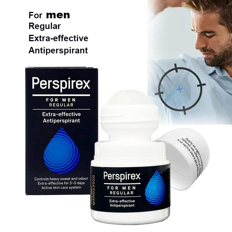 Perspirex Voor Mannen Regelmatige Extra-Effectieve Anti-Transpirant 20Ml Verminderen Zweet Anti-Transpirant Onderarm Om Oksel Geur Te Verwijderen