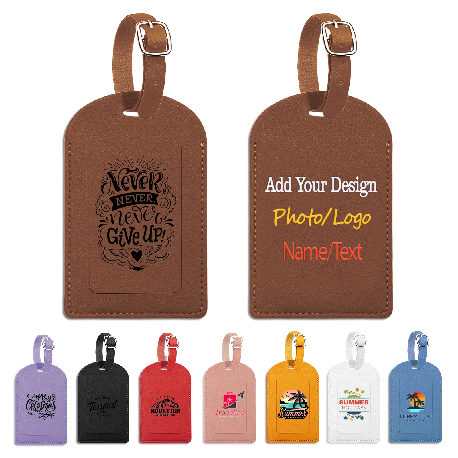 10pcs Free Custom Name Multi-color Airplane Boarding Passes Creative Travel Box Checked in Smooth Pu Leather Luggage Tags Gifts