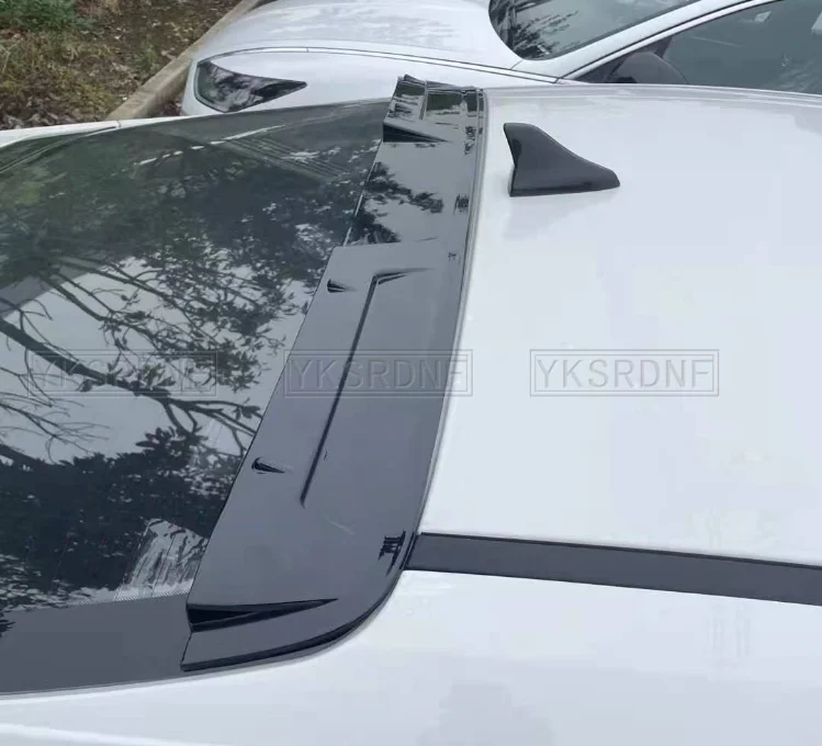 For 2020 2021 2022 Hyundai Elantra Avante CN7 ABS Plastic Roof Spoiler Black Carbon Rear Trunk Wings Tuning Exterior Accessories