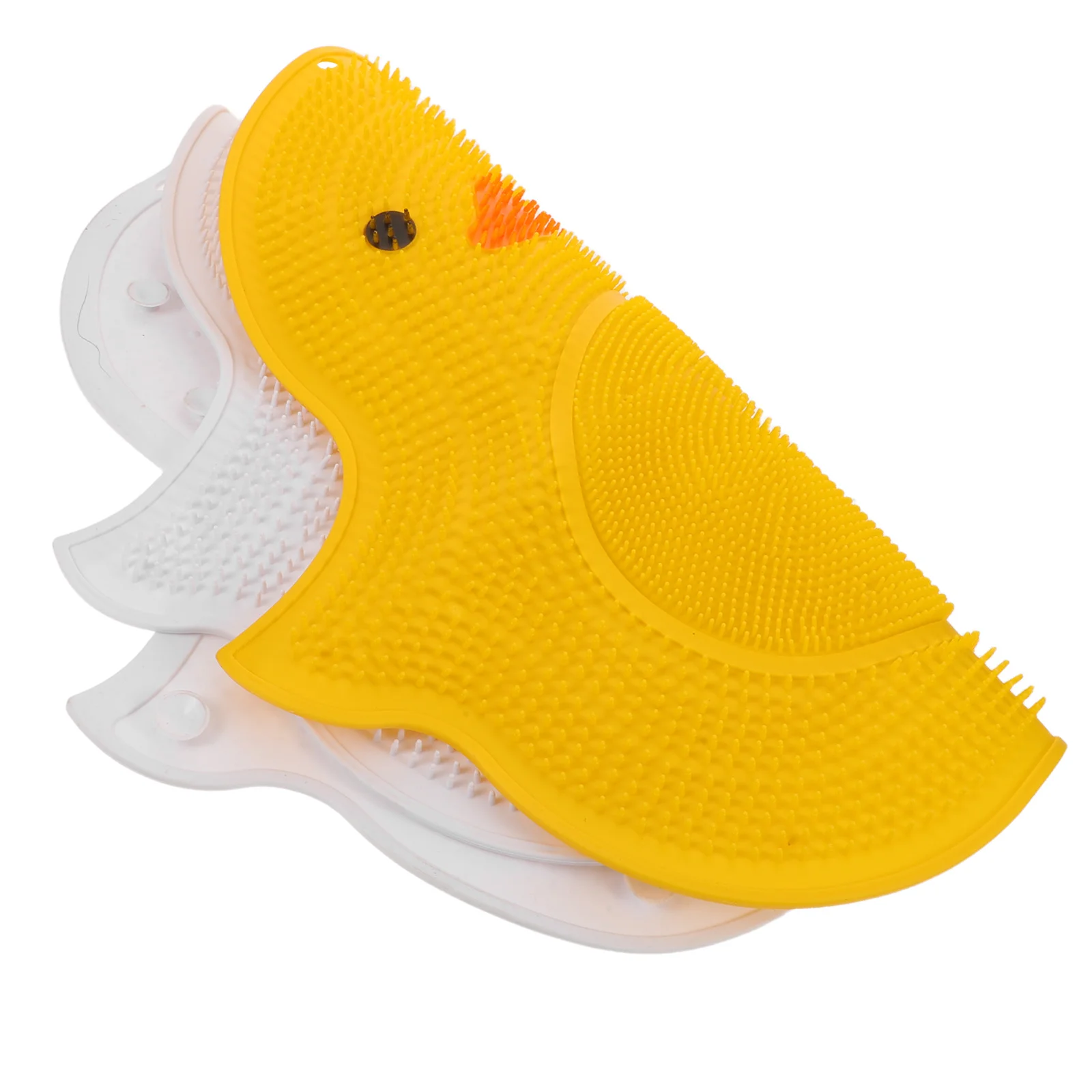 

2Pcs Silicone Foot Scrubber Mat Shower Non Slip Bath Mat Soft Cushioned Foot Massager Pad Yellow Rubber Duck Silicone Floor Mats