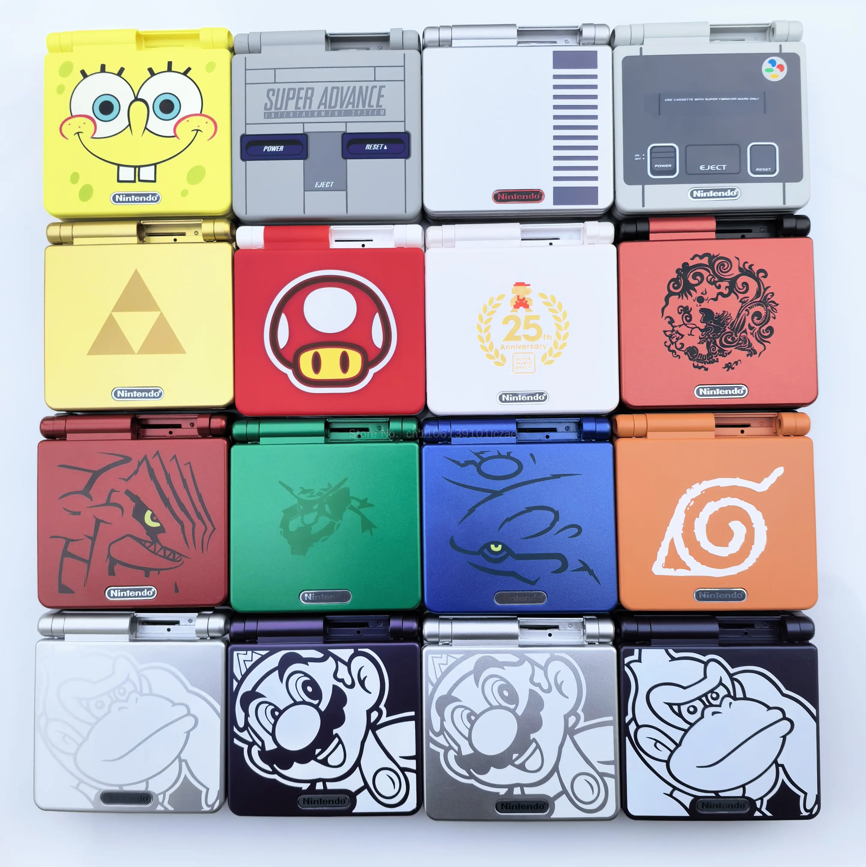 For GBA Game Boy Advance Sp Replacement Shell Super Mario Limited Edition Custom Printed Housing For Retro Game Console Repair