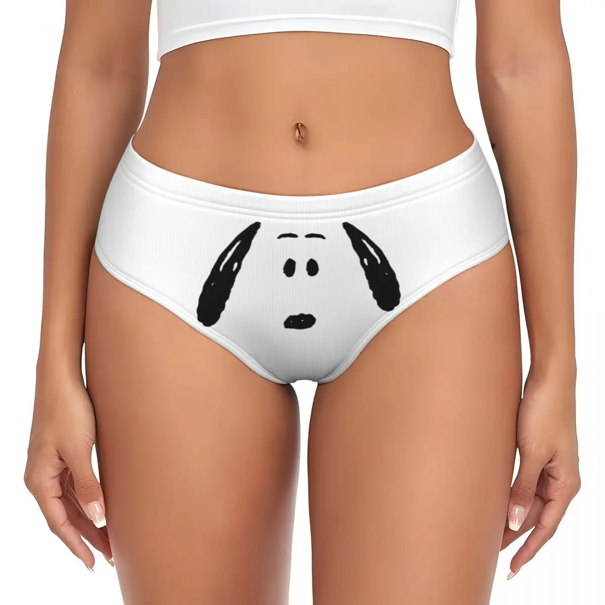 

Женские трусы Snoopy Face, бесшовное нижнее белье с высокой талией, невидимые трусы с полным покрытием, трусики