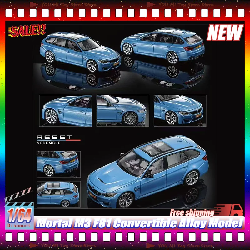 1-64-new-mortal-m3-f81-convertible-alloy-miniature-die-casting-car-model-collection-decoration-item-custom-children's-toy-gift