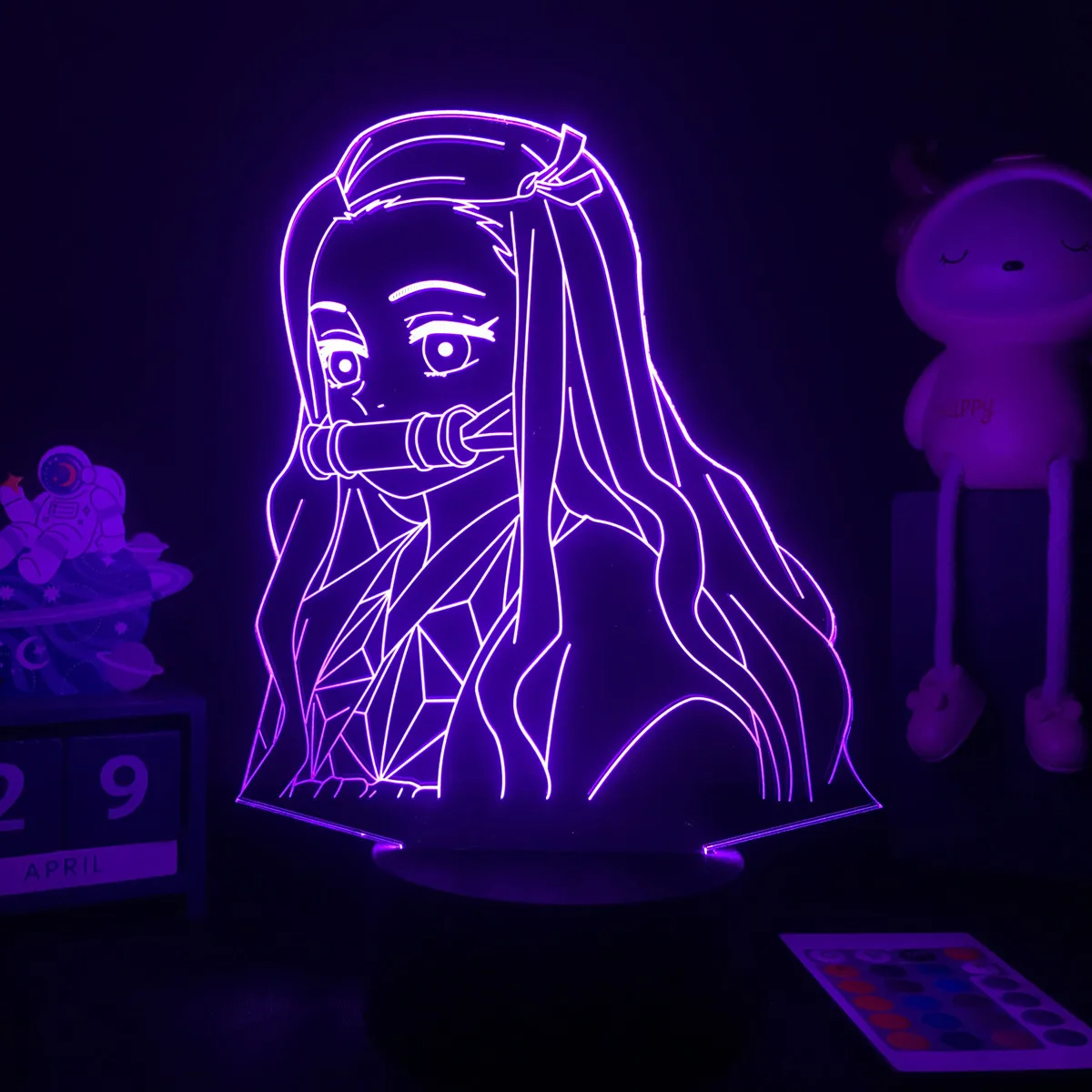 مانغا ثلاثية الأبعاد ضوء كيميتسو نو يابا ل ديكور غرفة نوم ضوء الليل هدية عيد ميلاد الجدول مصباح أنيمي ميتسوري كانروجي الشكل #1