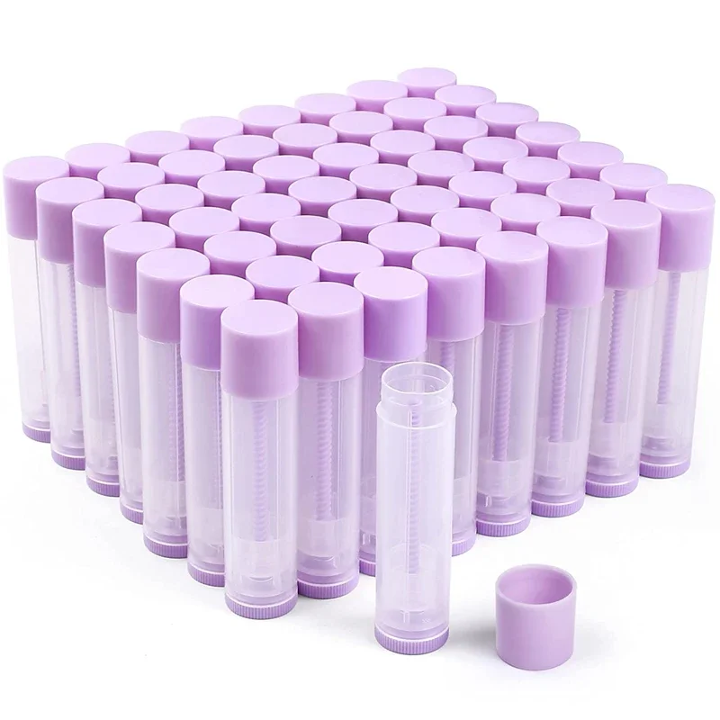 100Pcs 5g/5ml Refillable Lipstick Tubes Lip Balm Container Empty Cosmetic Containers DIY Travel Chapstick Bottle Lipstick Tube