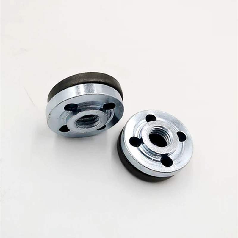 2PCS/Set Angle Grinder Lock Nut Flange Round Hole Flange Metal Inner Outer Flange Nut Polishing Machine Pressure Plate Spare