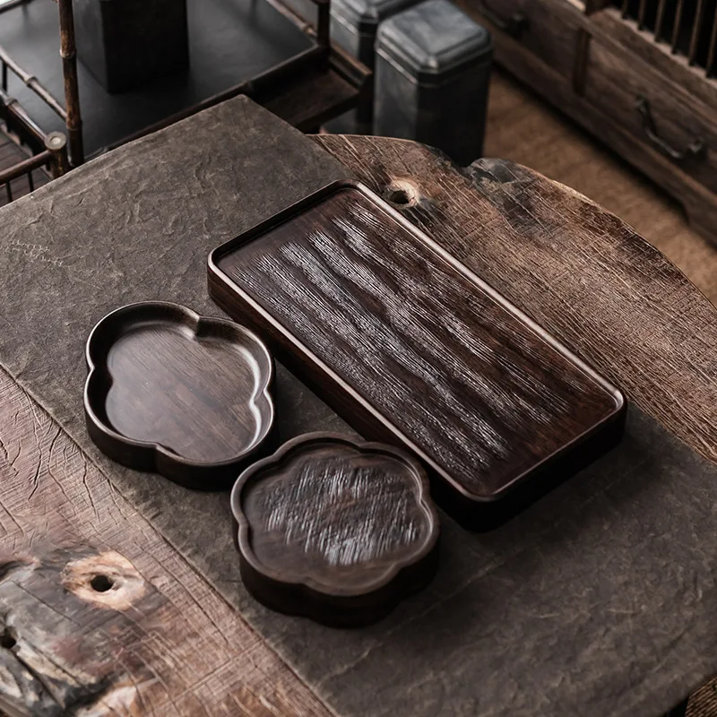 

LH whole wood pot bearing dry small tea table solid wood pot bearing teapot holder tea tray