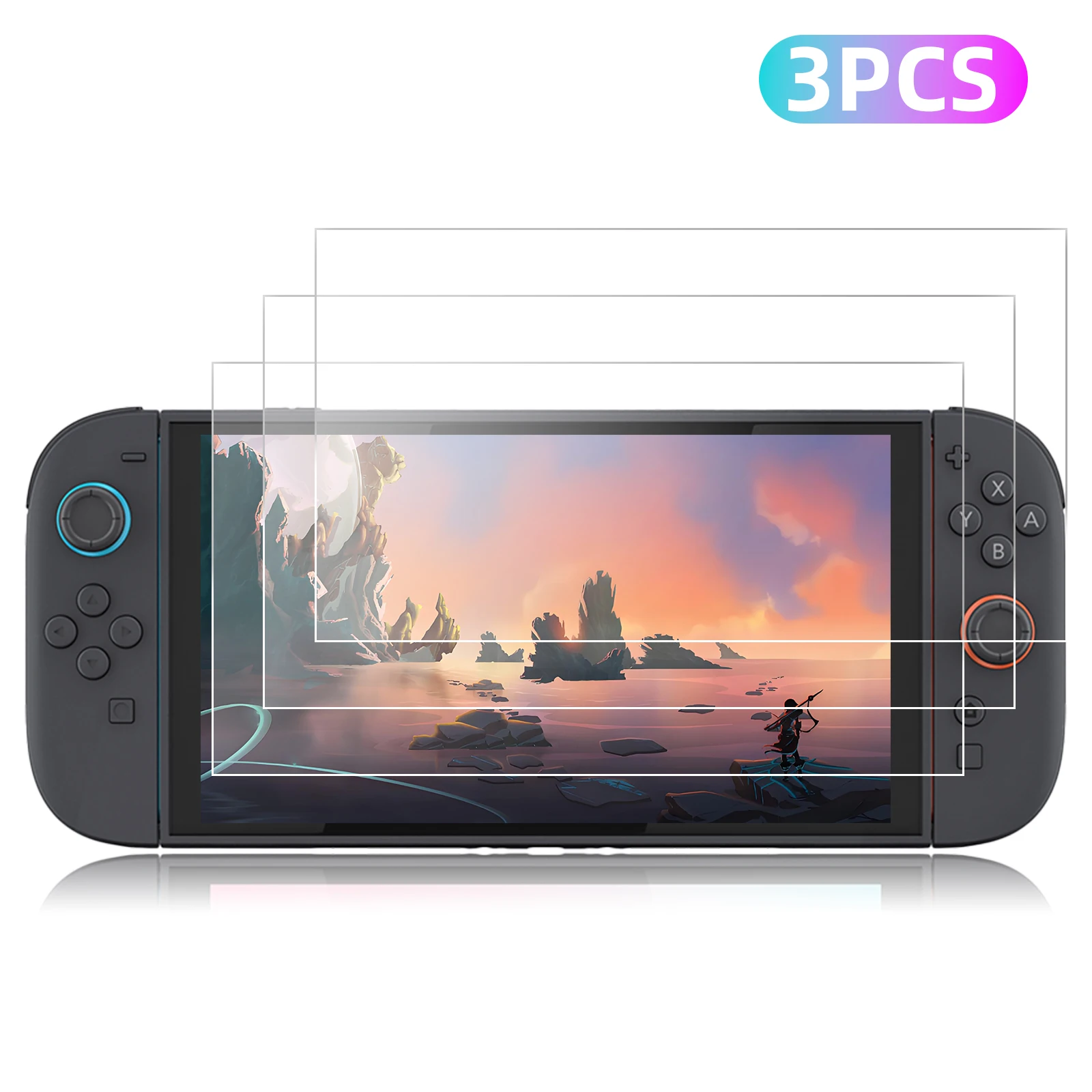 9H gehard glas voor Nintendo Switch 2 schermbeschermer, HD heldere anti-kras beschermfolie Switch2 console-accessoires