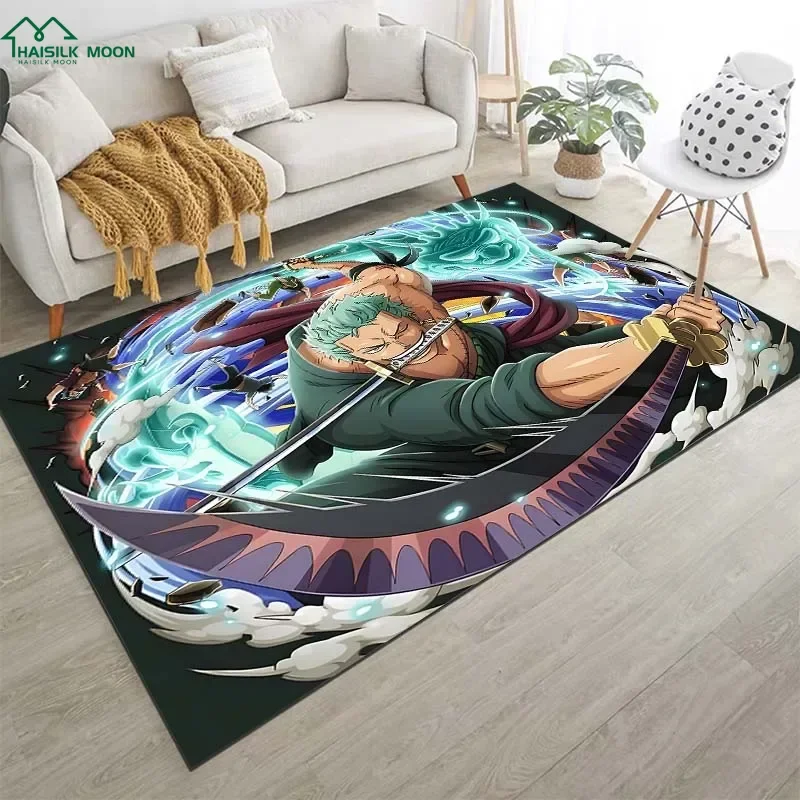 One Piece Roronoa Zoro Print Carpet Rug for Home Living Room Bedroom Sofa Doormat Decor Non-slip Floor Mat Child Area Rug Gifts