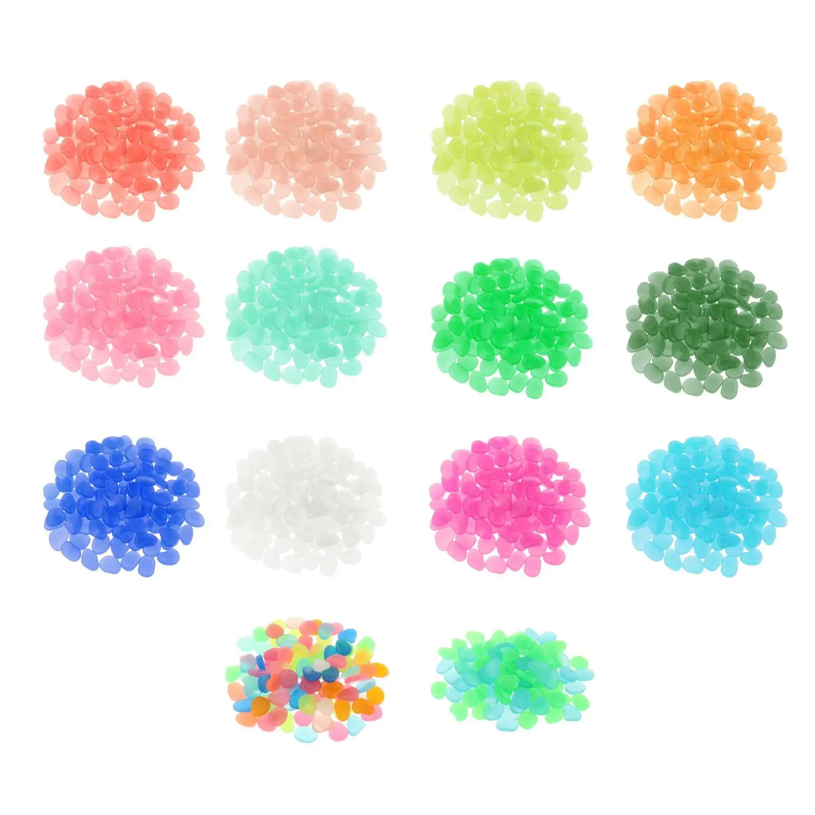 100 Pieces The Dark Garden Pebbles Stones Rocks Light for Indoor Garden Paths