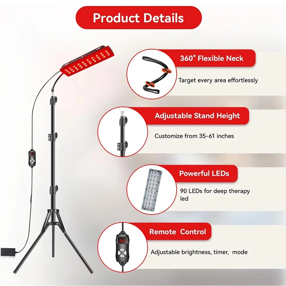 Thérapie à la lumière rouge Led, thérapie à la lumière infrarouge pour le visage, soulagement complet de la douleur du corps, physiothérapie, soins de la peau, beauté et santé, 660nm, 850nm