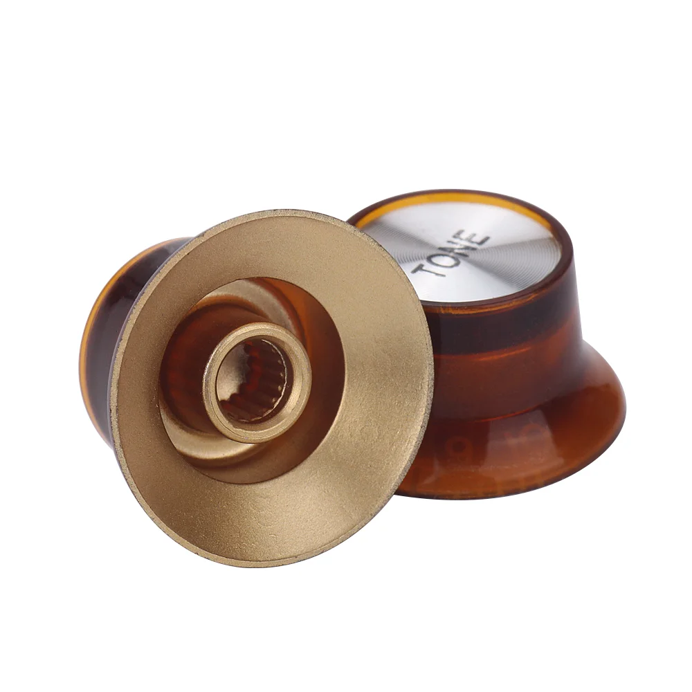 Guitar 2 Tone 2 Volume Guitar Reflector Knobs Top Hat Bell Volume Tone Knob for EPI LP SG Electric Guitar Accessories