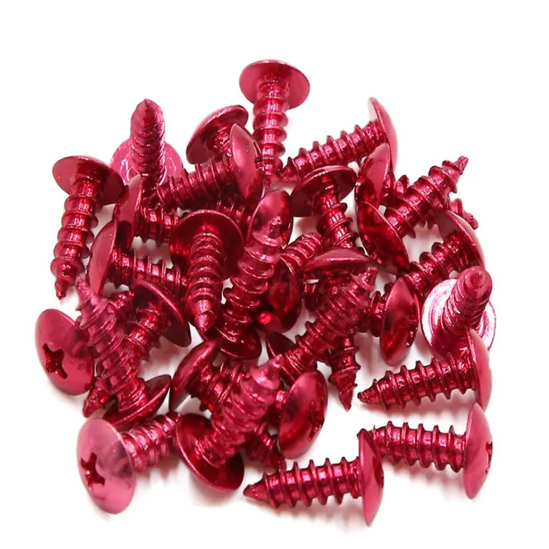 20Pcs M5 Colourful Self-tapping Screws Aluminum Alloy Self Tapping Screw For Motorcycle Modification Decoration