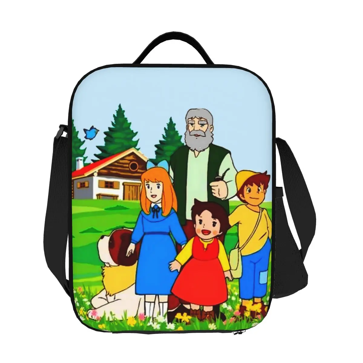 

Custom Heidi And Her Relatives In Front Of The Chalet Insulated Lunch Bag for Women Cooler Thermal Lunch Box Beach Travel