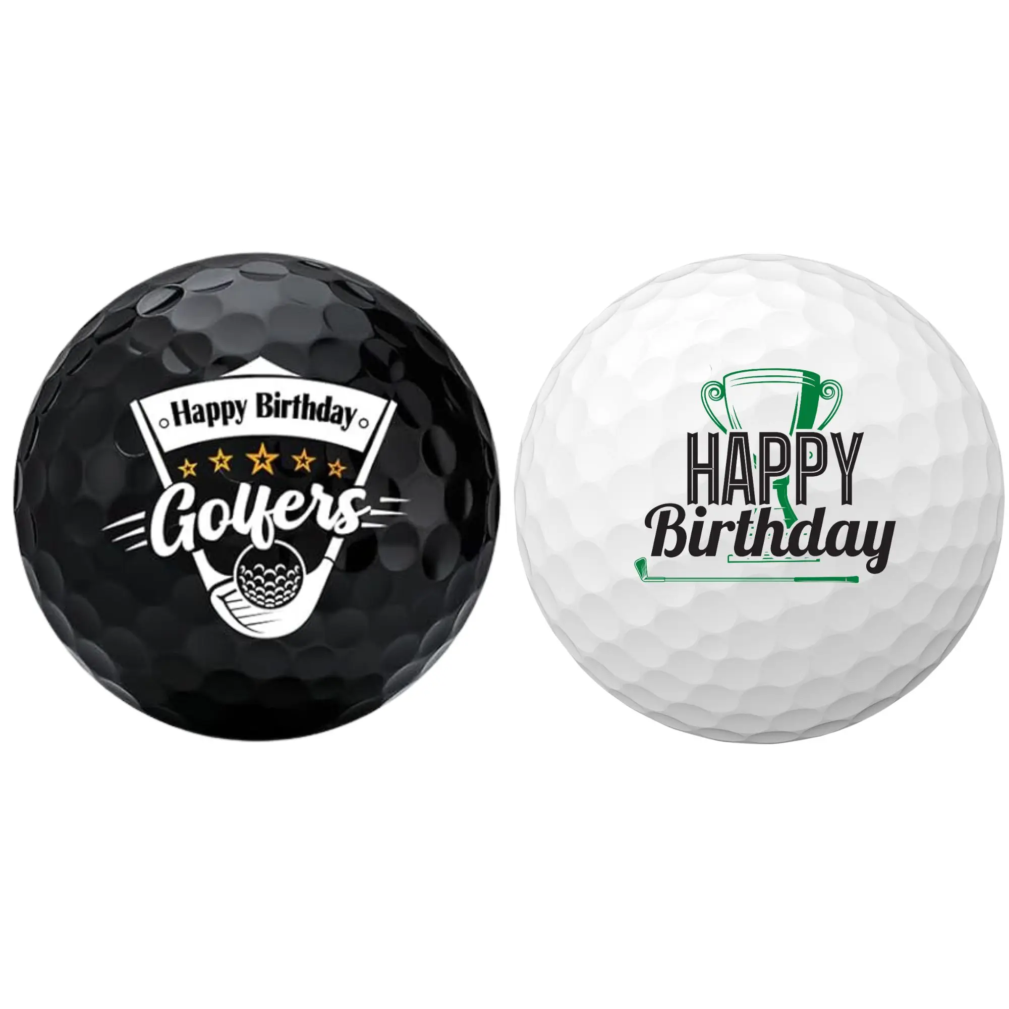 2 Pcs Birthday Golf Balls Set Birthday Novelty Golfer Gift for Coworkers Golfers Golf Lovers