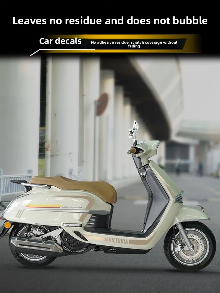 ملصق زخرفي مقاوم للخدش متغير اللون لـ 25 موديلًا من دراجات لونجي فيكتوريا 50i النارية