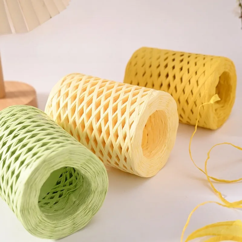 Raffia Knitting Yarn, Summer Hat Crochet Thread, Paper Straw Weaving String for Handmade Bag DIY Craft about 90-100 Grams