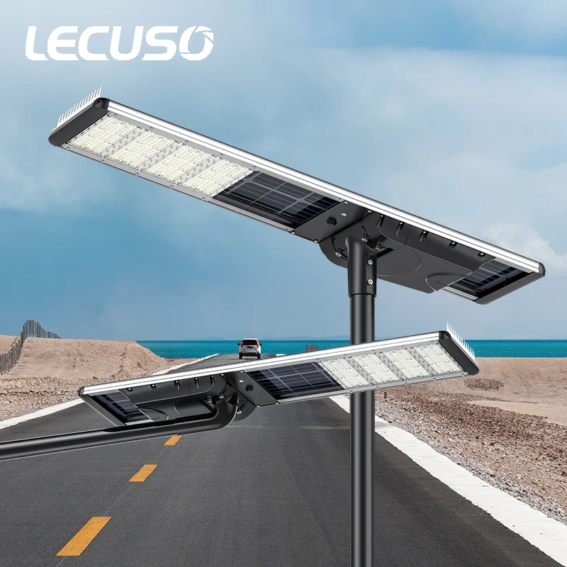 New Outdoor Waterproof IP67 All in One Radar Sensor Led 50W 60W 80W 100W 2000W Solar Panel Street Light With Camera view 5