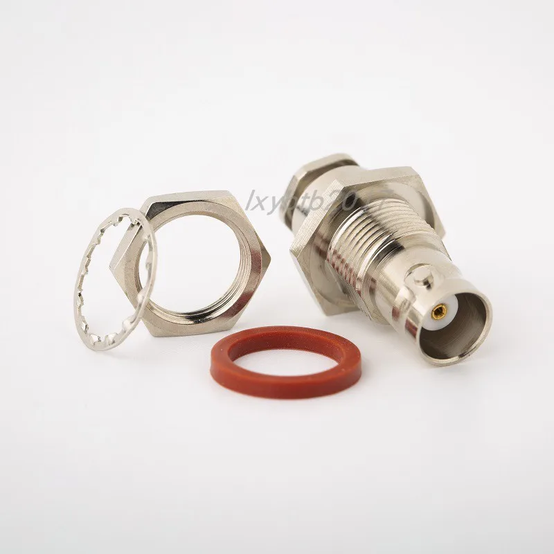 BNC-KY3 hexagonal panel connector BNC-C-KY1.5 through wall nut fixed waterproof female seat crimp RG316
